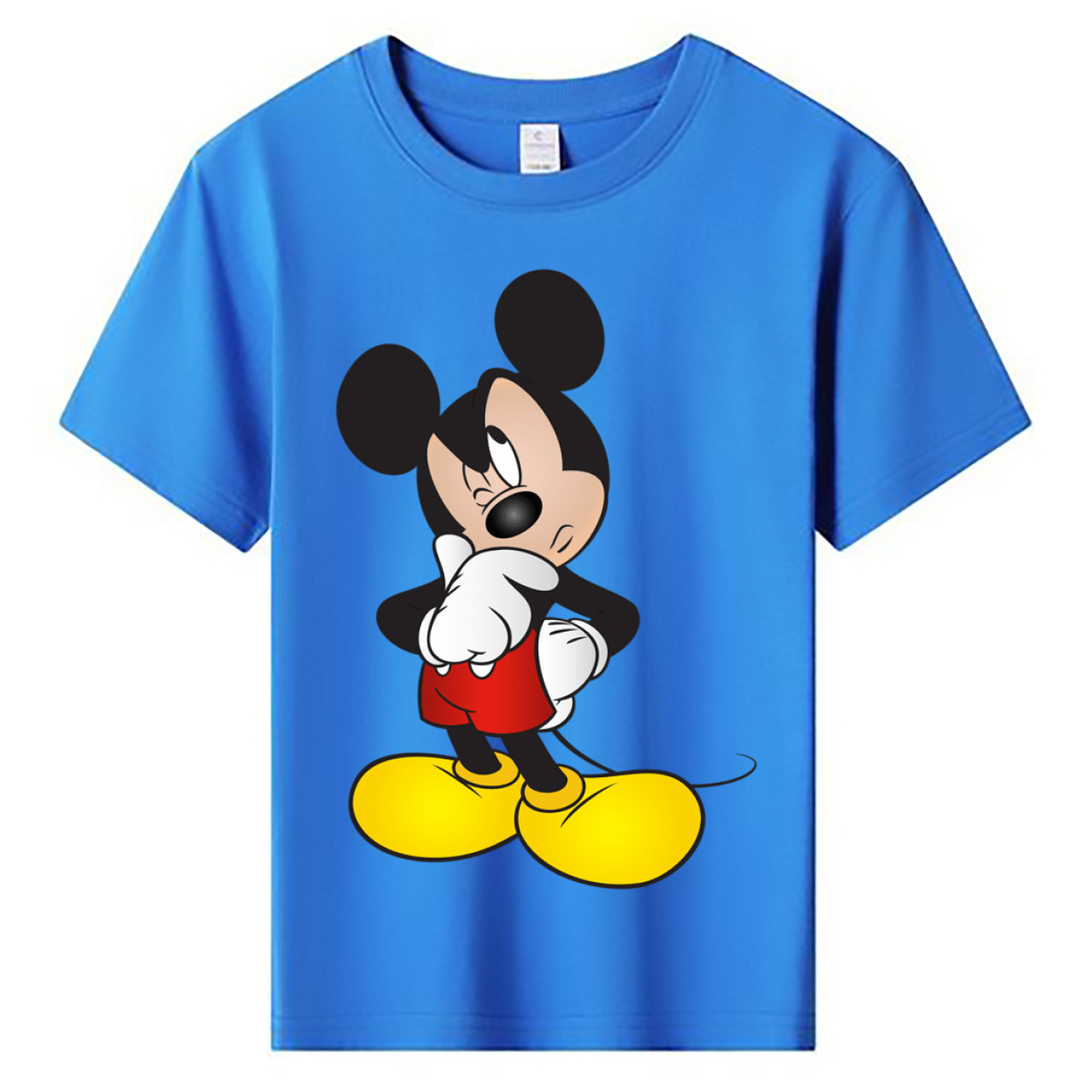 ミッキーマウス Mickey Mouse 綿100％キッズTシャツ（フロントプリント）